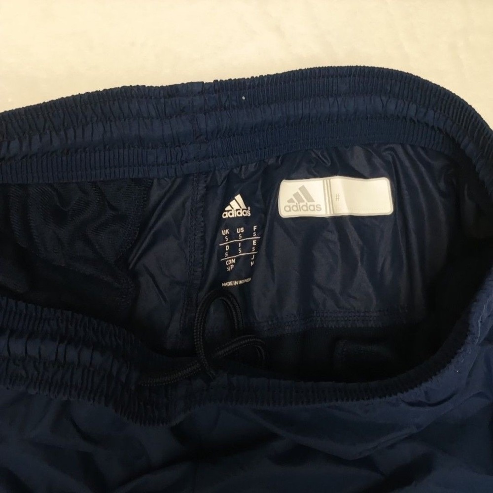 Adidas Track Pants Mens S Blue Nylon Soccer Colorblock Zip Pocket Ankle Zip Team - Picture 7 of 13